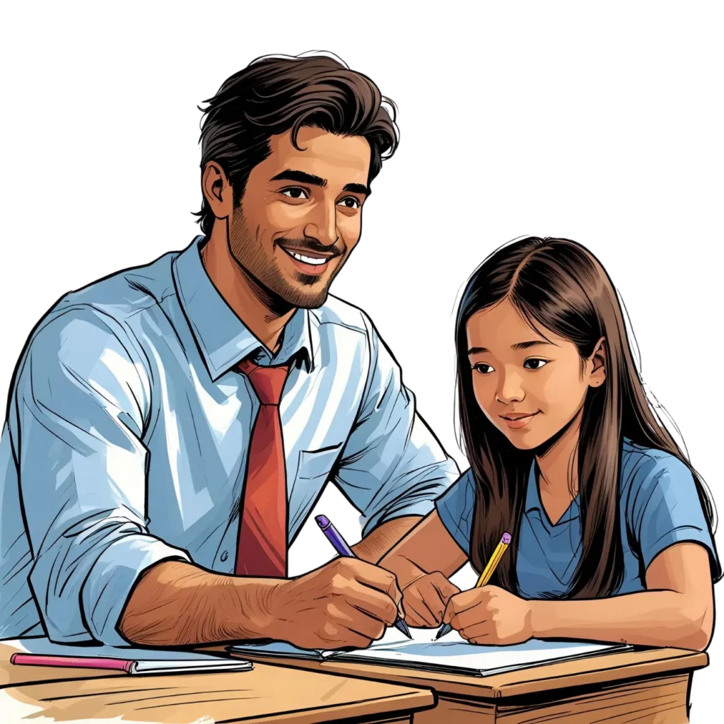 Teacher encouraging a student to reflect on mistakes